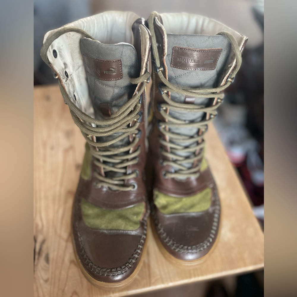 Alexander McQueen X Puma Joust boot green brown size 9 - Picture 5 of 16